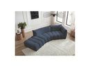 Azra - 4 Seater Curved Fixed Sofa - Bouclette Fabric - Right Angle