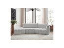 Azra - 4 Seater Curved Fixed Sofa - Bouclette Fabric - Right Angle