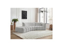 Azra - 4 Seater Curved Fixed Sofa - Bouclette Fabric - Right Angle