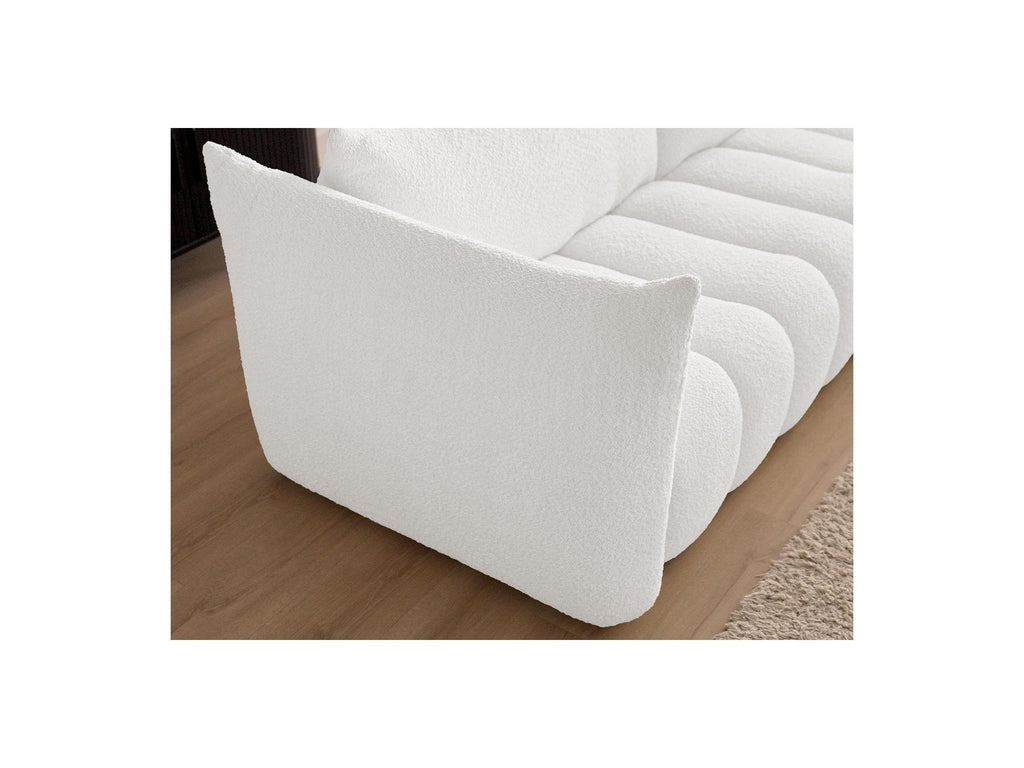 Azra - Fixed Straight 3-Seater Sofa - Bouclé Fabric