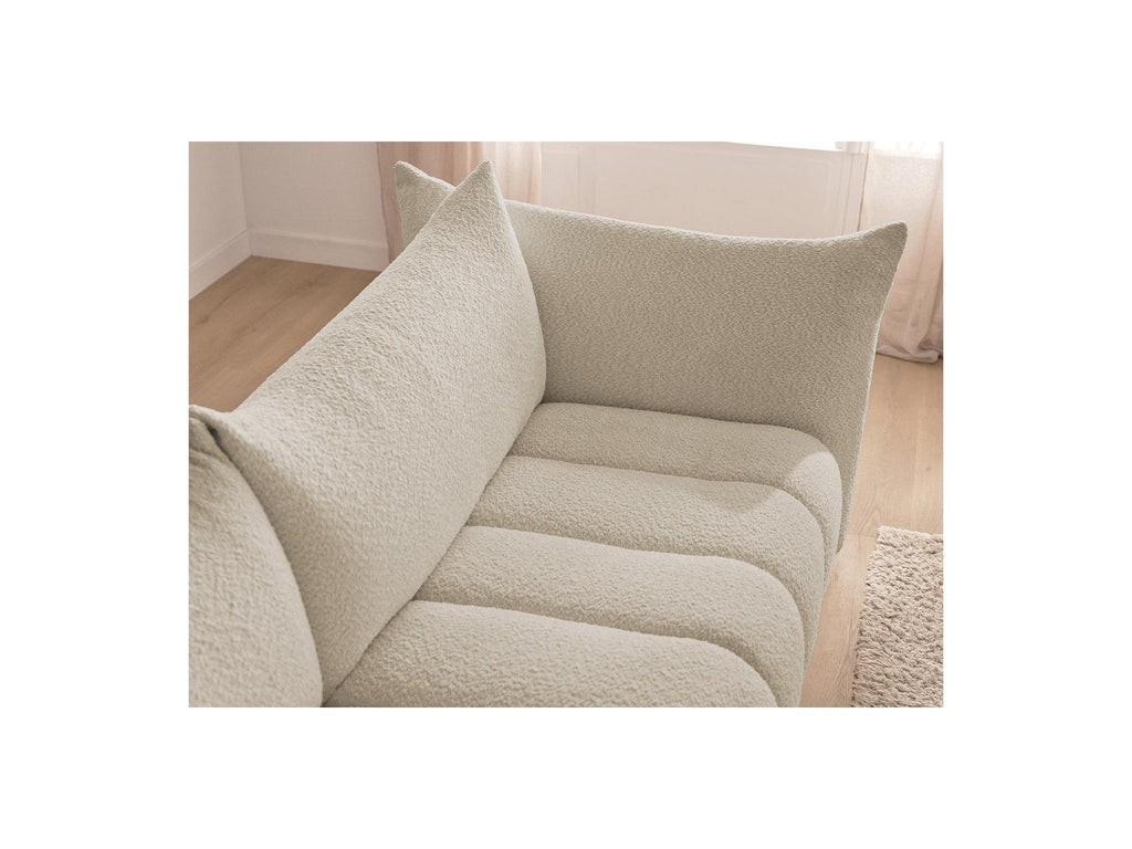 Azra - Fixed Straight 3-Seater Sofa - Bouclé Fabric
