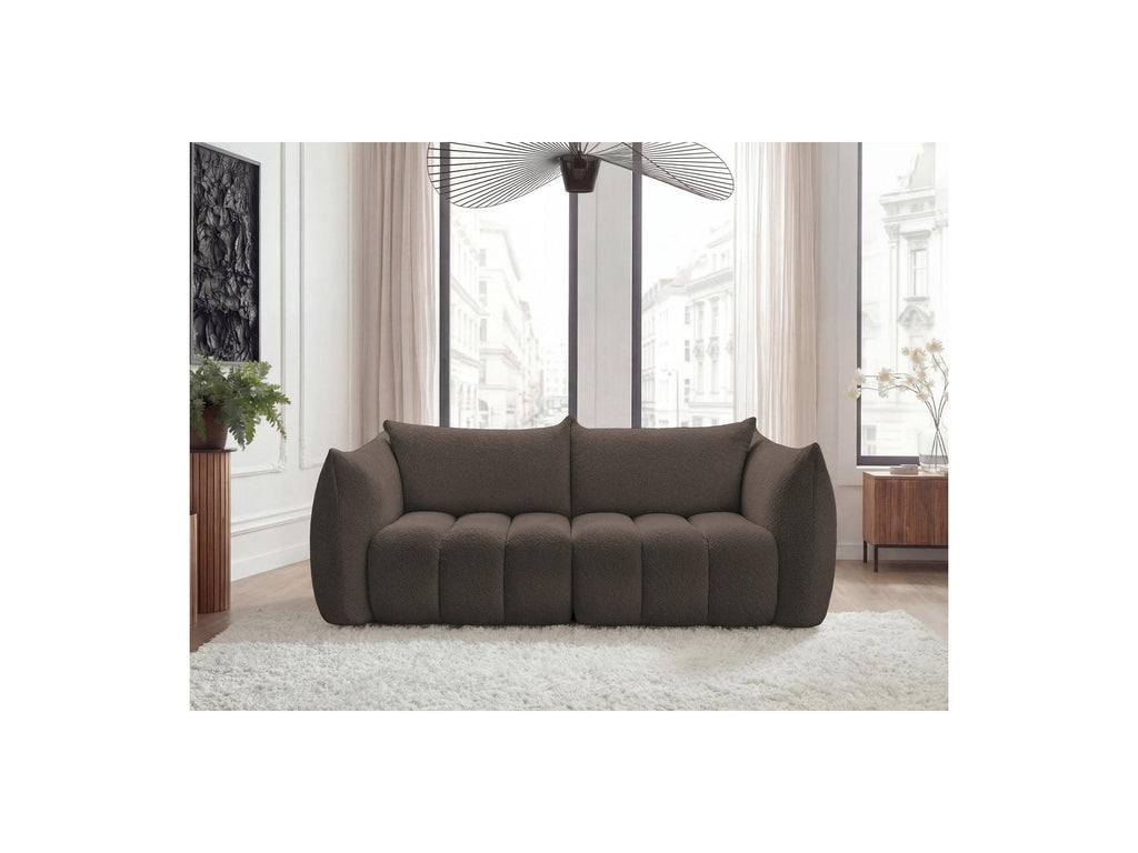 Azra - Fixed Straight 3-Seater Sofa - Bouclé Fabric