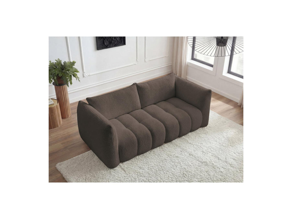 Azra - Fixed Straight 3-Seater Sofa - Bouclé Fabric