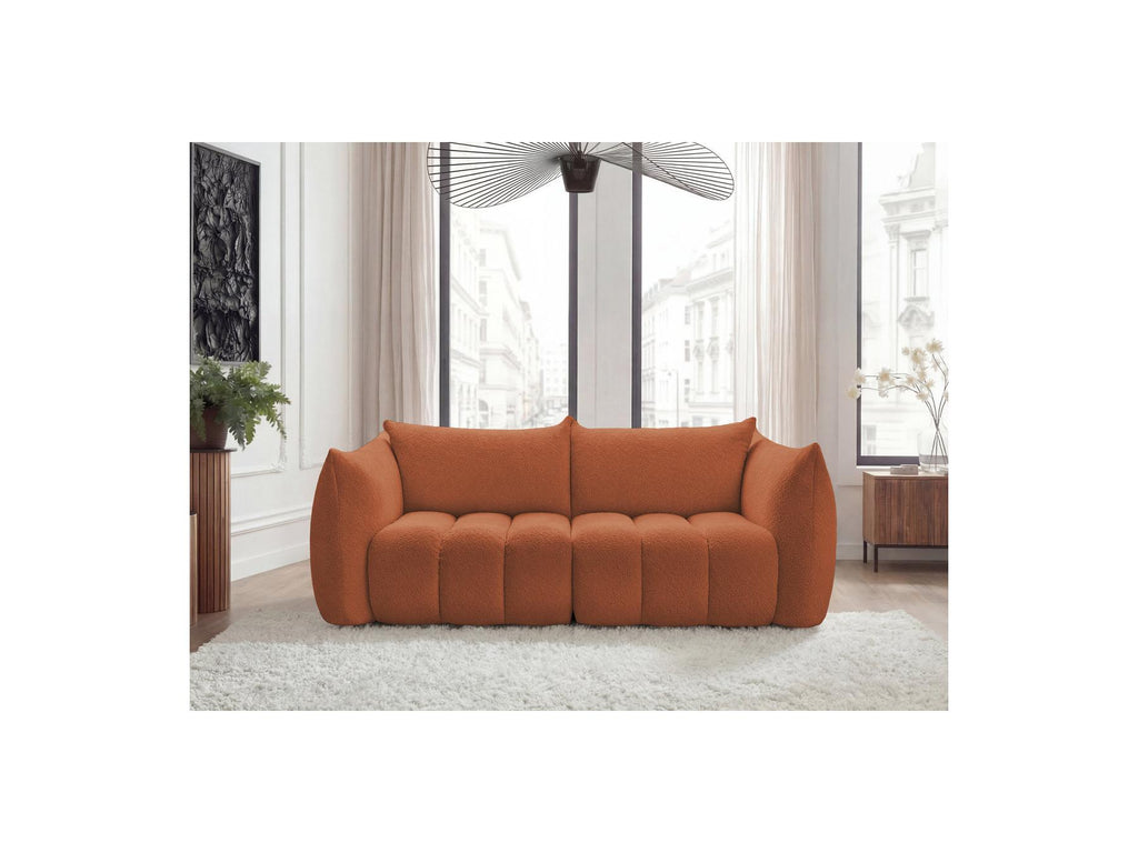 Azra - Fixed Straight 3-Seater Sofa - Bouclé Fabric
