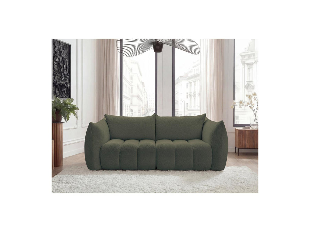 Azra - Fixed Straight 3-Seater Sofa - Bouclé Fabric