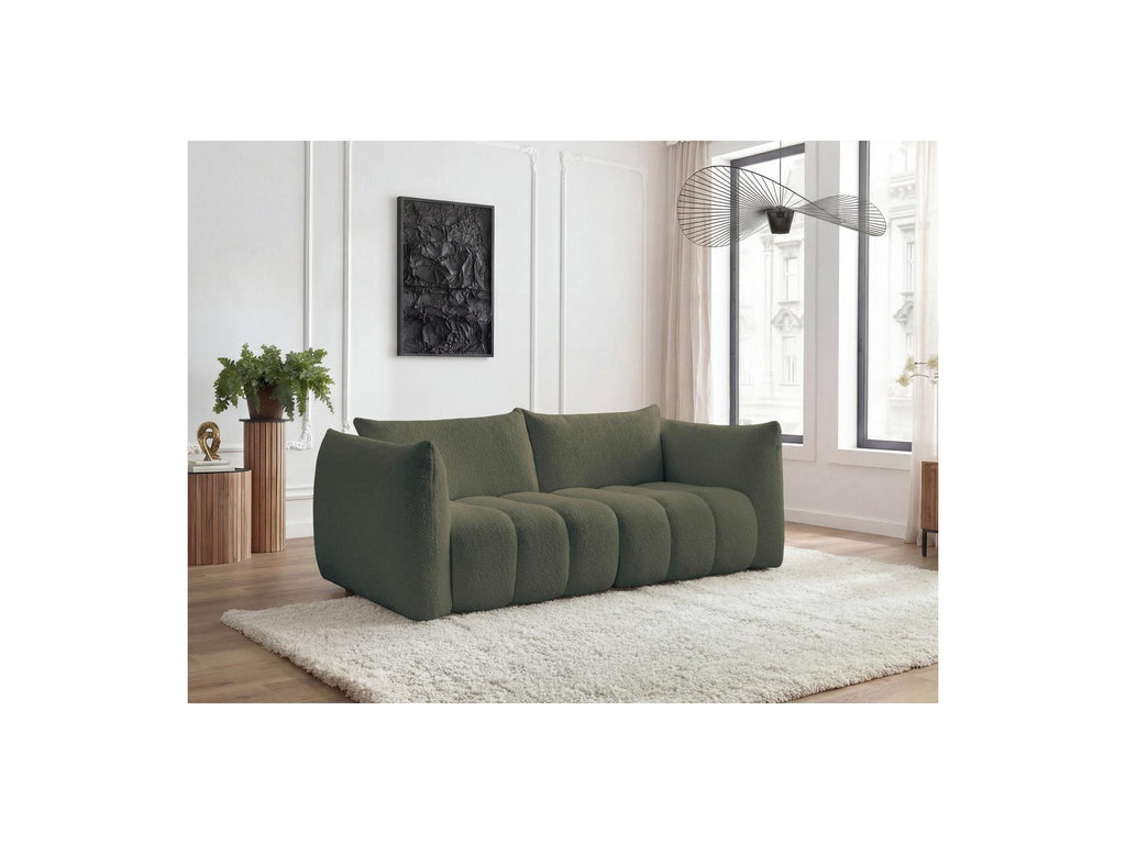 Azra - Fixed Straight 3-Seater Sofa - Bouclé Fabric