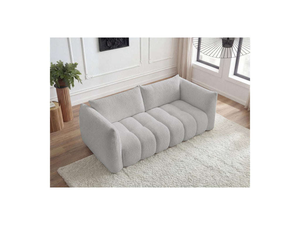 Azra - Fixed Straight 3-Seater Sofa - Bouclé Fabric