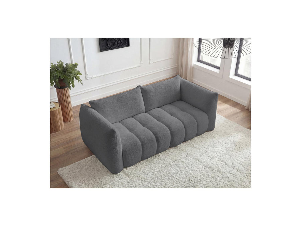 Azra - Fixed Straight 3-Seater Sofa - Bouclé Fabric