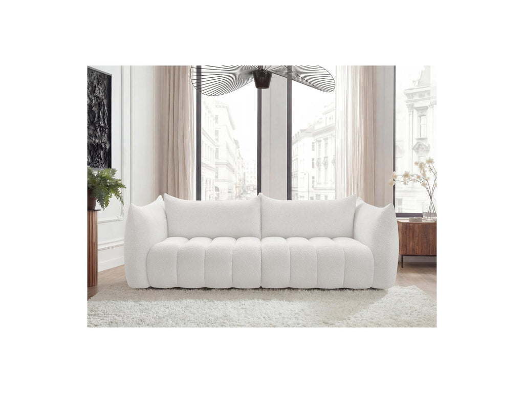 Azra - Fixed Straight 4-Seater Sofa - Bouclé Fabric