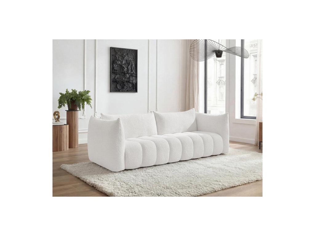 Azra - Fixed Straight 4-Seater Sofa - Bouclé Fabric