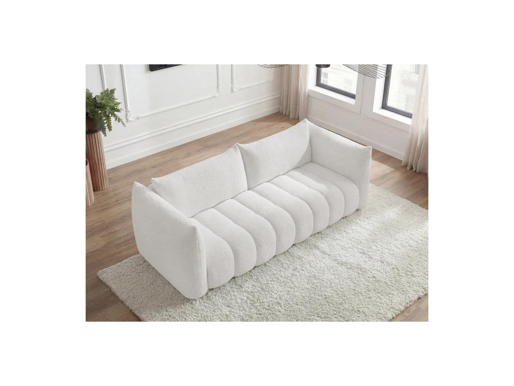 Azra - Fixed Straight 4-Seater Sofa - Bouclé Fabric