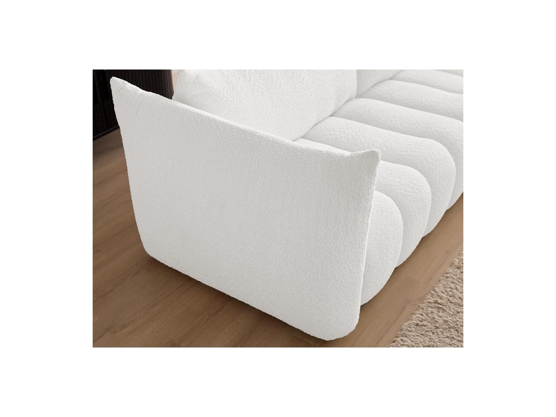 Azra - Fixed Straight 4-Seater Sofa - Bouclé Fabric