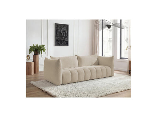Azra - 4-Seater Fixed Straight Sofa - Bouclette Fabric