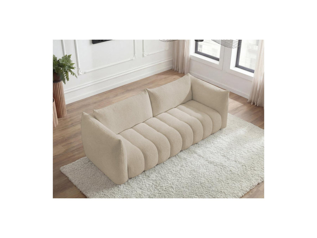 Azra - Fixed Straight 4-Seater Sofa - Bouclé Fabric
