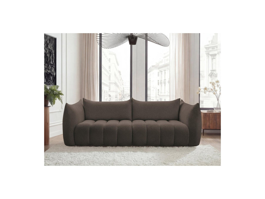 Azra - Fixed Straight 4-Seater Sofa - Bouclé Fabric