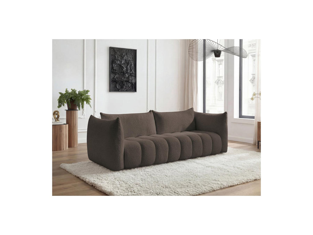 Azra - Fixed Straight 4-Seater Sofa - Bouclé Fabric