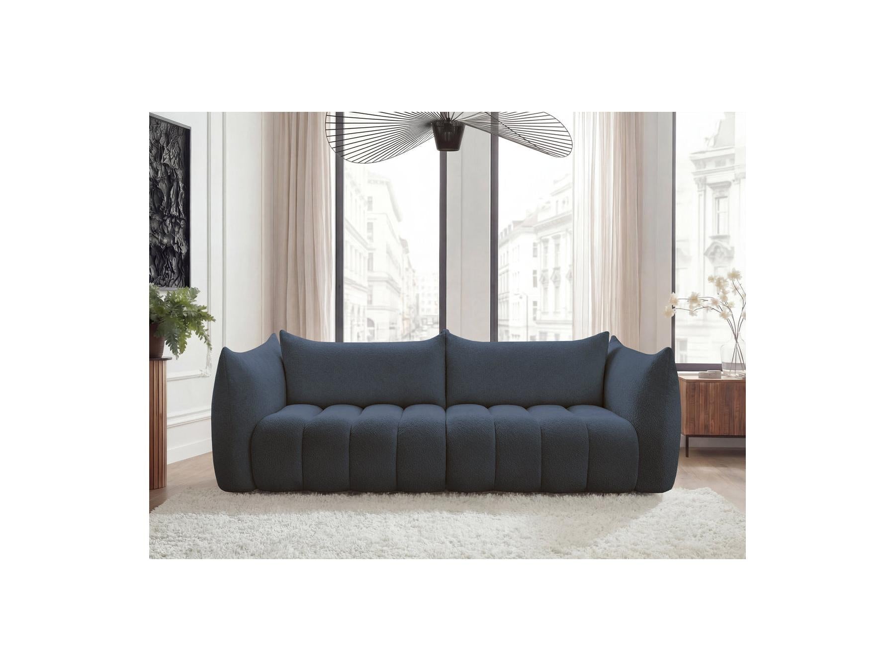 Azra - Fixed Straight 4-Seater Sofa - Bouclé Fabric