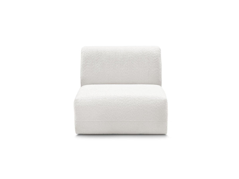 Anda - 1 Seater Chair Without Armrest For Modular Sofa - Chenille Fabric