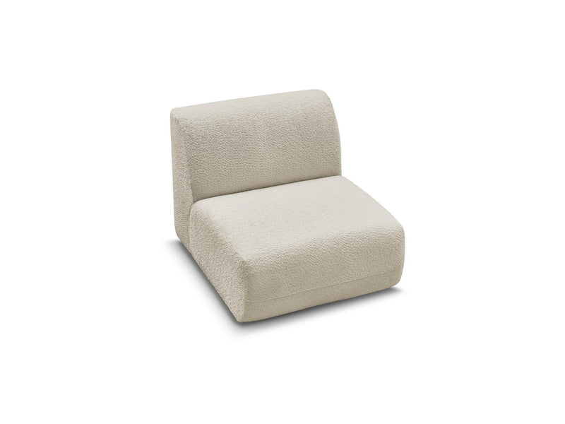 Anda - 1 Seater Chair Without Armrest For Modular Sofa - Chenille Fabric