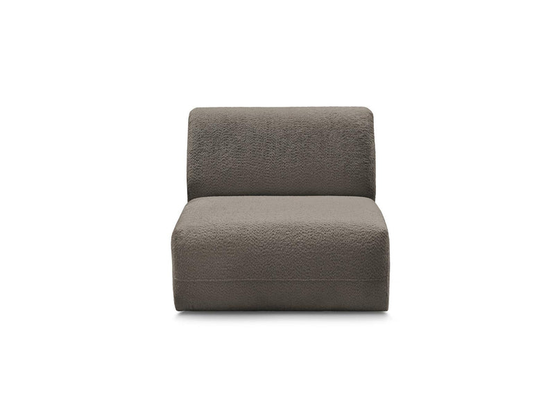 Anda - 1 Seater Chair Without Armrest For Modular Sofa - Chenille Fabric