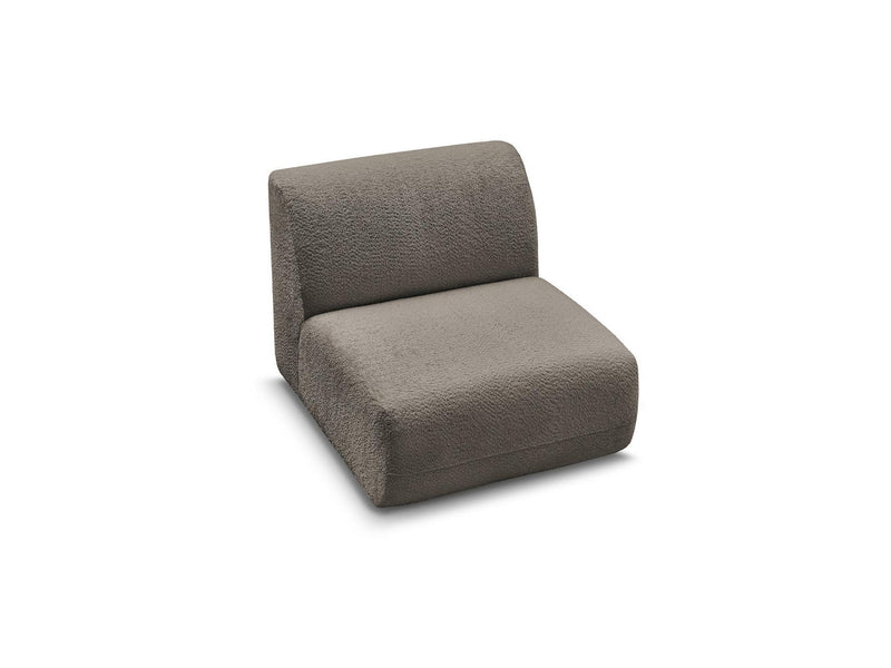 Anda - 1 Seater Chair Without Armrest For Modular Sofa - Chenille Fabric