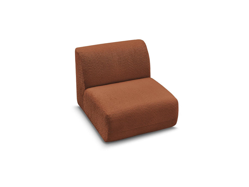 Anda - 1 Seater Chair Without Armrest For Modular Sofa - Chenille Fabric