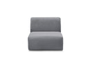 Anda - 1 Seater Chair Without Armrest For Modular Sofa - Chenille Fabric