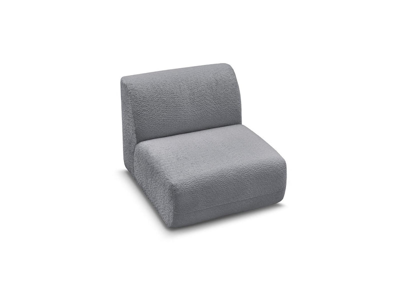 Anda - 1 Seater Chair Without Armrest For Modular Sofa - Chenille Fabric