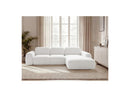 Montaigne - Convertible Corner Sofa with Large Chaise Lounge - Bouclette Fabric - Right Angle