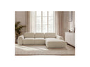 Montaigne - Convertible Corner Sofa with Large Chaise Lounge - Bouclette Fabric - Right Angle