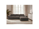 Montaigne - Convertible Corner Sofa with Large Chaise Lounge - Bouclette Fabric - Right Angle