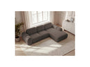 Montaigne - Convertible Corner Sofa with Large Chaise Lounge - Bouclette Fabric - Right Angle