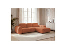 Montaigne - Convertible Corner Sofa with Large Chaise Lounge - Bouclette Fabric - Right Angle