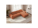 Montaigne - Convertible Corner Sofa with Large Chaise Lounge - Bouclette Fabric - Right Angle