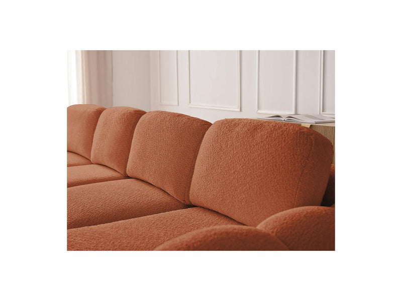 Montaigne - Convertible Corner Sofa with Large Chaise Lounge - Bouclette Fabric - Right Angle