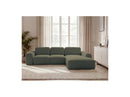 Montaigne - Convertible Corner Sofa with Large Chaise Lounge - Bouclette Fabric - Right Angle