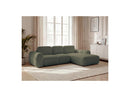 Montaigne - Convertible Corner Sofa with Large Chaise Lounge - Bouclette Fabric - Right Angle