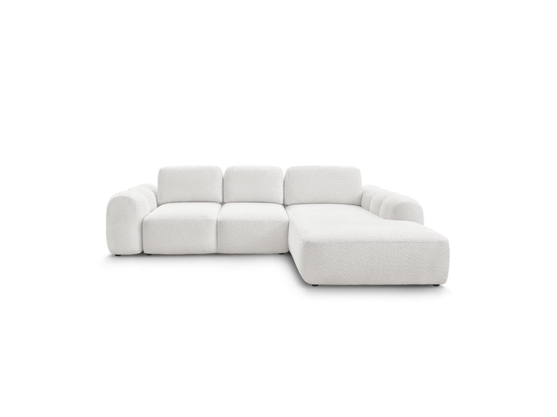 Montaigne - Convertible Corner Sofa with Large Chaise Lounge - Bouclette Fabric - Right Angle