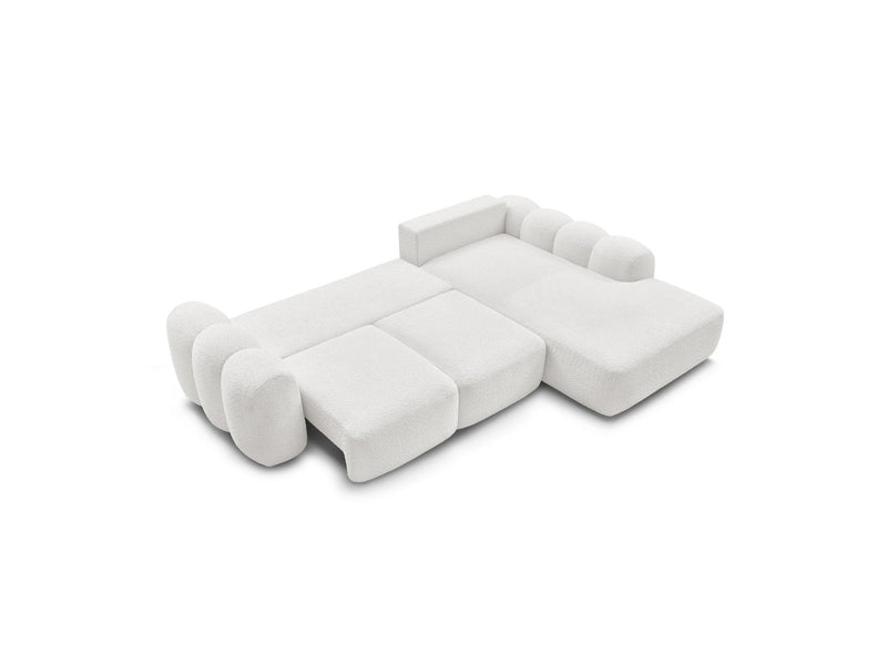 Montaigne - Convertible Corner Sofa with Large Chaise Lounge - Bouclette Fabric - Right Angle