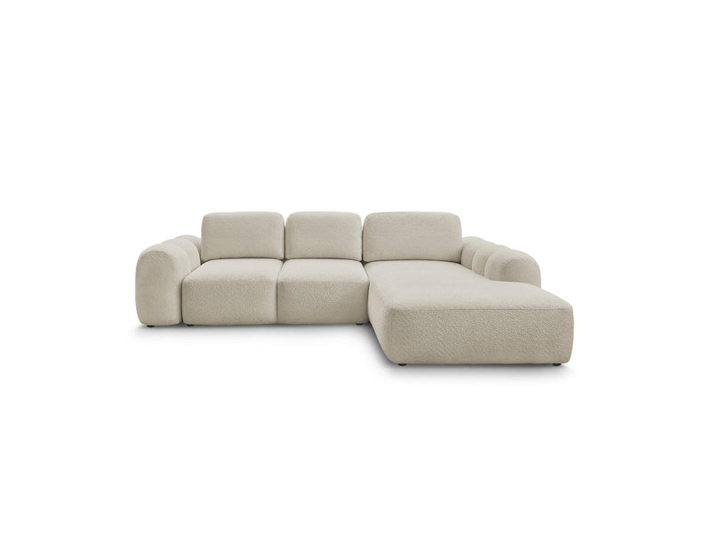 Montaigne - Convertible Corner Sofa with Large Chaise Lounge - Bouclette Fabric - Right Angle