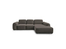 Montaigne - Convertible Corner Sofa with Large Chaise Lounge - Bouclette Fabric - Right Angle