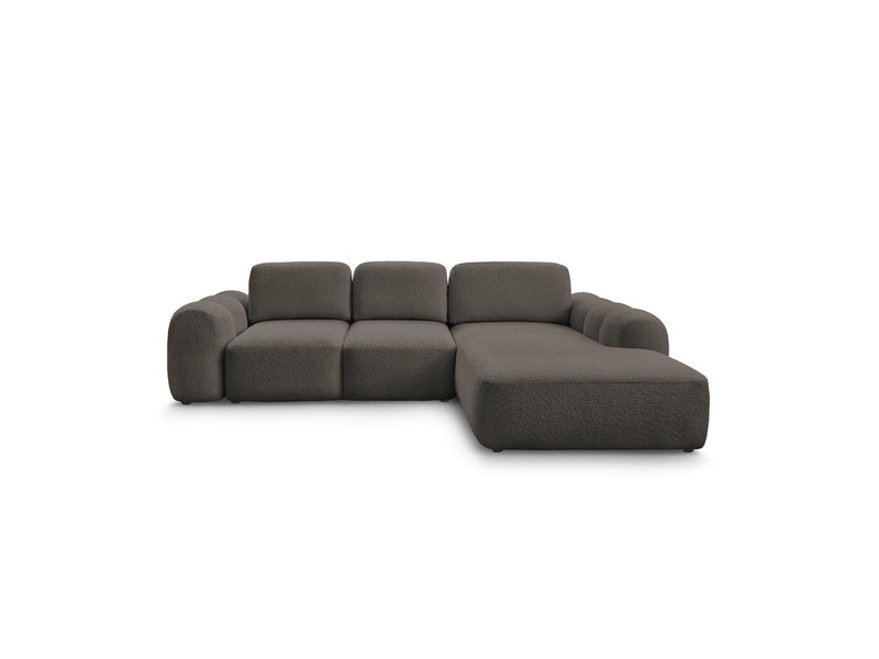 Montaigne - Convertible Corner Sofa with Large Chaise Lounge - Bouclette Fabric - Right Angle