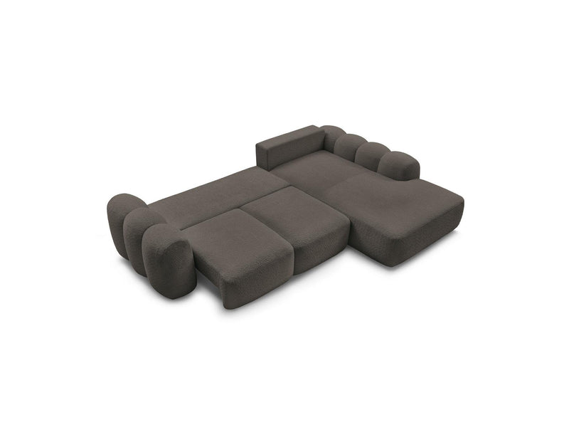 Montaigne - Convertible Corner Sofa with Large Chaise Lounge - Bouclette Fabric - Right Angle