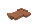 Montaigne - Convertible Corner Sofa with Large Chaise Lounge - Bouclette Fabric - Right Angle