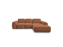 Montaigne - Convertible Corner Sofa with Large Chaise Lounge - Bouclette Fabric - Right Angle