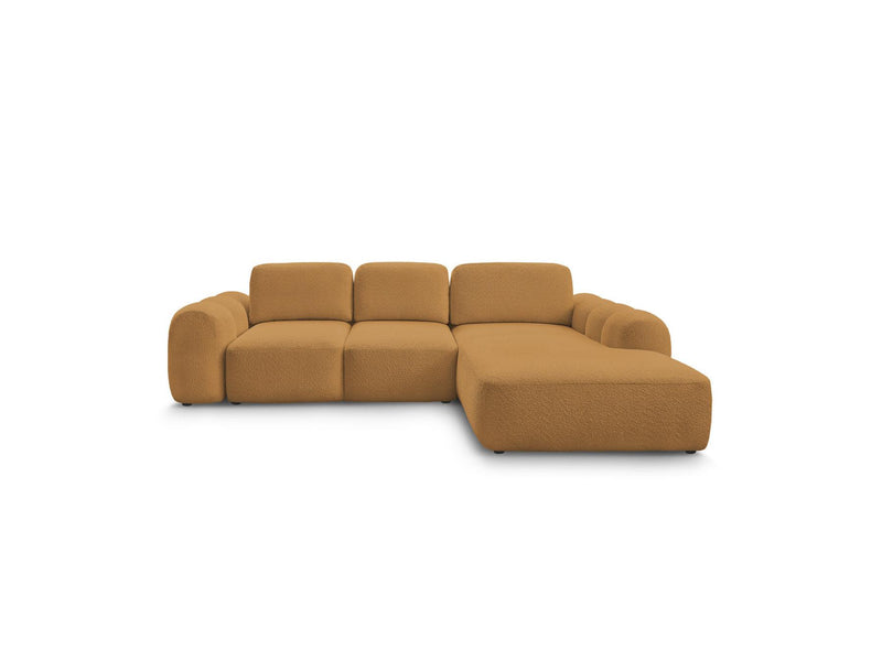 Montaigne - Convertible Corner Sofa with Large Chaise Lounge - Bouclette Fabric - Right Angle