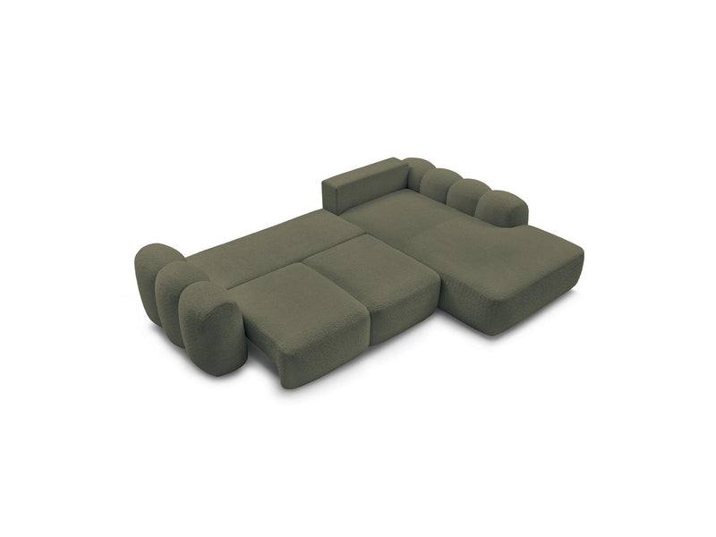 Montaigne - Convertible Corner Sofa with Large Chaise Lounge - Bouclette Fabric - Right Angle