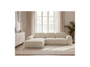 Montaigne - Convertible Corner Sofa with Large Chaise Lounge - Bouclette Fabric - Left Corner