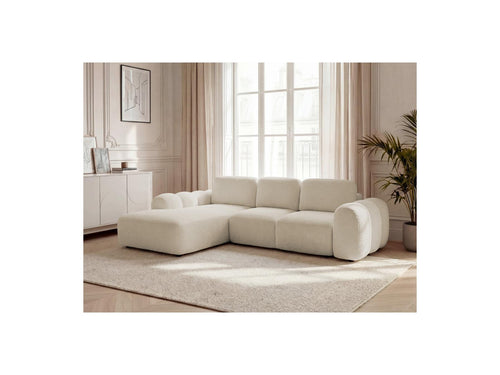 Montaigne - Convertible Corner Sofa with Large Chaise Lounge - Bouclette Fabric - Left Corner