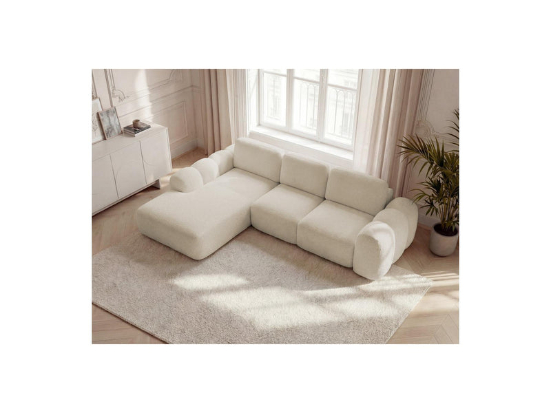 Montaigne - Convertible Corner Sofa with Large Chaise Lounge - Bouclette Fabric - Left Corner